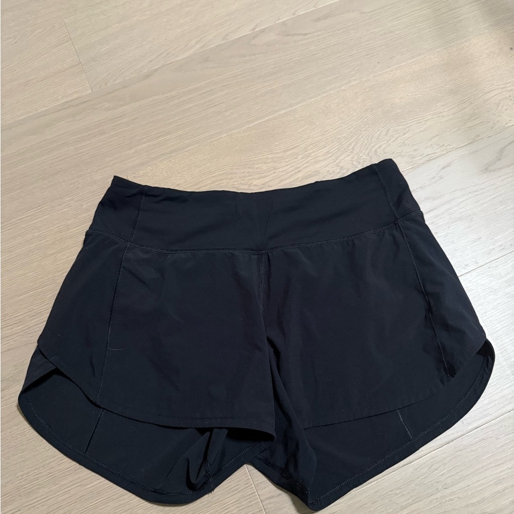 lululemon athletica speed up Black Athletic Shorts 4”